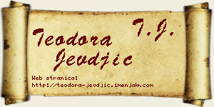 Teodora Jevđić vizit kartica